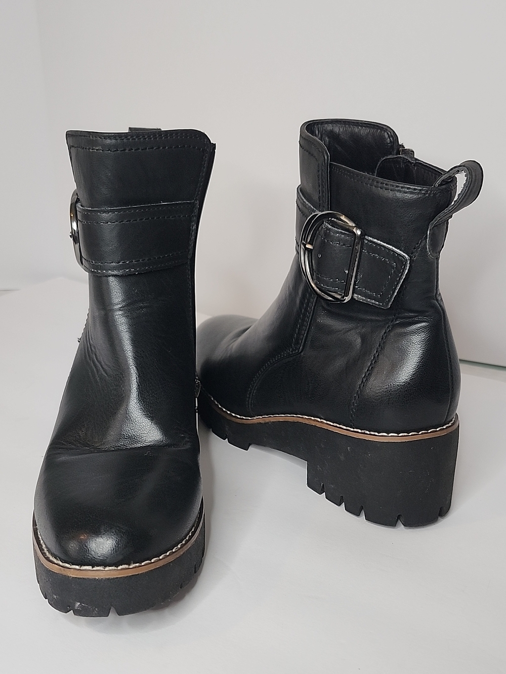 Blondo Dagger Waterproof Boots 8.5M Black Echo Nubuck Leather Zip Buckle